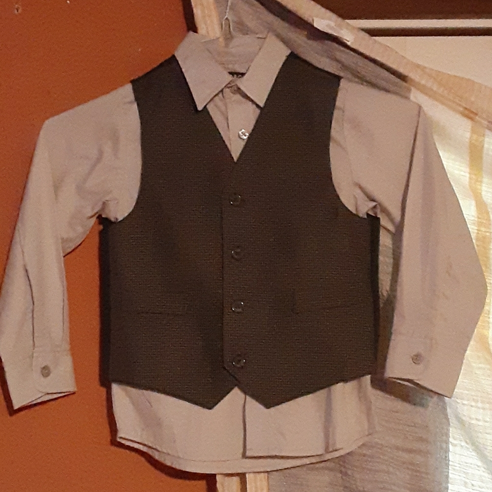 Child's Vest and Button Down Shirt